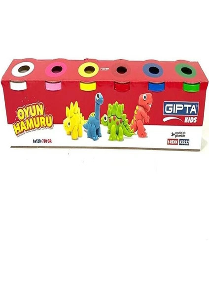 GIPTA OYUN HAMURU 6x120Gr 6 RENK